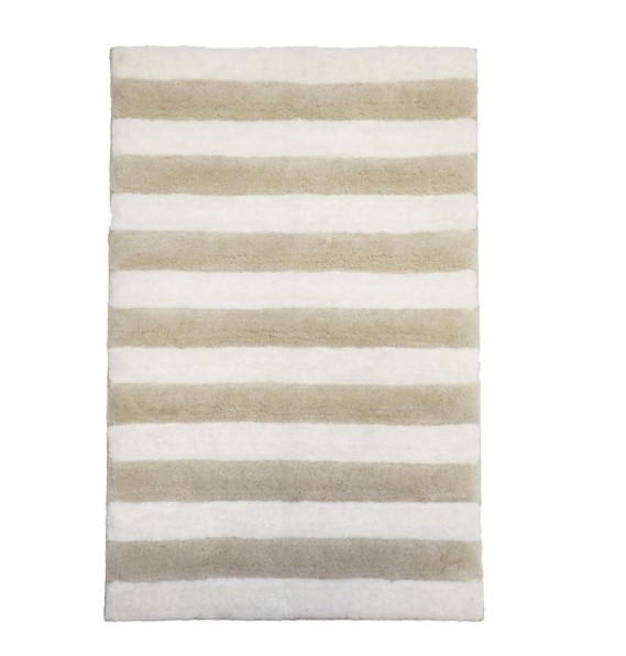 BADRUMSMATTA vit, beige 50/80 cm  - vit/beige, Klassisk, textil (50/80cm)