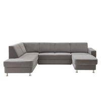 GARNITURA ZA DNEVNU SOBU siva  - boja hroma/siva, Dizajnerski, tekstil/plastika (198/301/165cm) - Xora