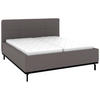 POLSTERBETT 180/200 cm,  in Graubraun, Matratze, Lattenrost, Bettkasten, H2 + H2 = mittel  - Graubraun/Graphitfarben, Design, Holz/Textil (180/200cm) - Musterring