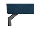ECKSOFA Blau Chenille  - Blau/Schwarz, KONVENTIONELL, Textil/Metall (185/266cm) - Carryhome