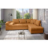 ECKSCHLAFSOFA Alvito in Mikrofaser Goldfarben  - Goldfarben/Schwarz, MODERN, Holz/Textil (298/202cm) - MID.YOU