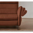ECKSOFA in Echtleder Cognac  169/298 cm  - Cognac/Schwarz, Design, Leder/Metall (169/298cm) - Dieter Knoll