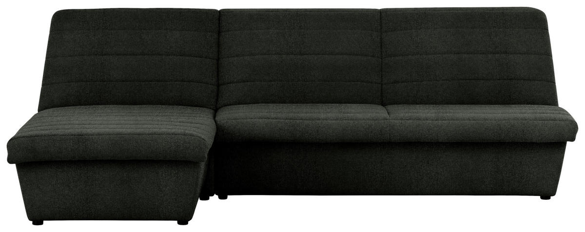 ECKSOFA in Webstoff Dunkelgrün  168/274 cm  - Dunkelgrün/Schwarz, Design, Kunststoff/Textil (168/274cm) - LOOKS by W.Joop