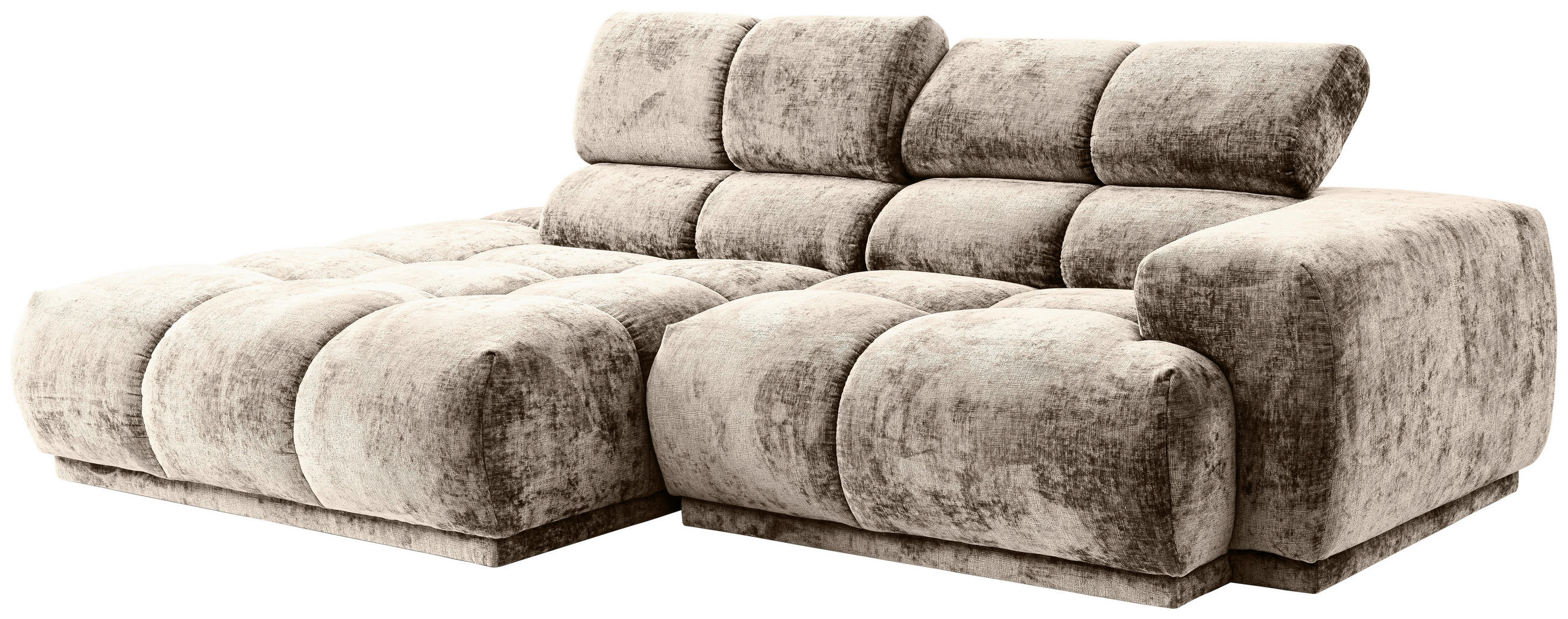 ECKSOFA in Flachgewebe Taupe  - Taupe, Modern, Textil (150/239cm) - MID.YOU