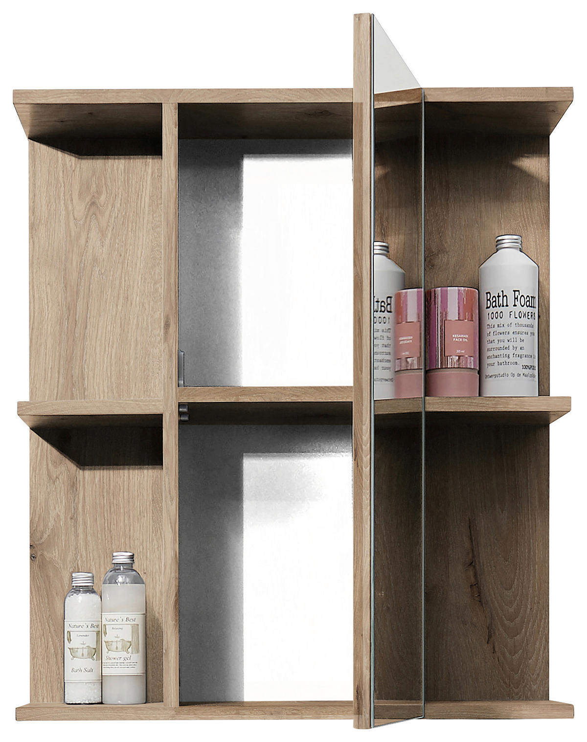 SPIEGELSCHRANK 60/71/20 cm  - Eichefarben, Basics, Glas/Holzwerkstoff (60/71/20cm) - MID.YOU