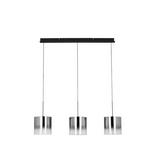 LED-HÄNGELEUCHTE Baia 100/20/180 cm  - Schwarz, Design, Glas/Metall (100/20/180cm) - Dieter Knoll