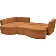 ECKSOFA  in Chenille Rostfarben  - Rostfarben/Schwarz, MODERN, Kunststoff/Textil (179/287cm) - Carryhome