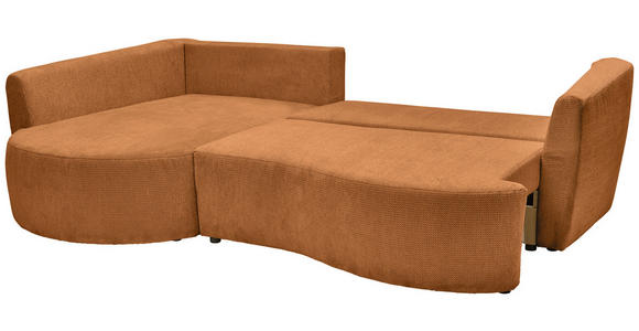 ECKSOFA  in Chenille Rostfarben  - Rostfarben/Schwarz, MODERN, Kunststoff/Textil (179/287cm) - Carryhome