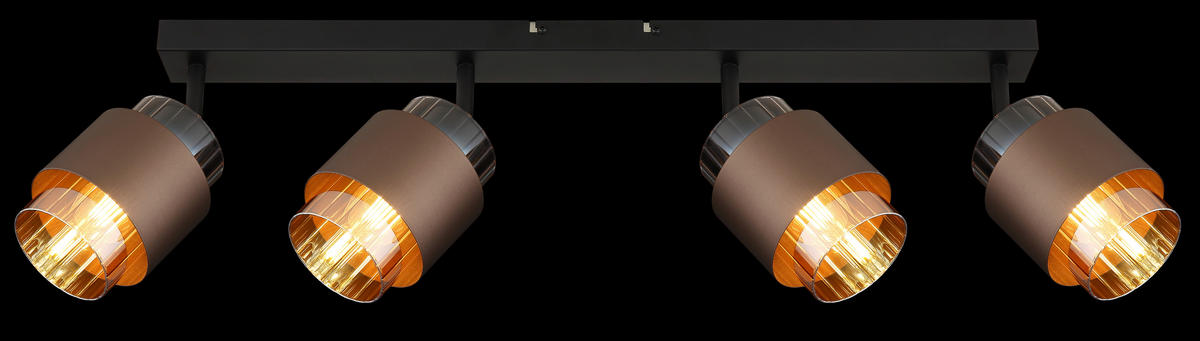 STRAHLER 65/10/12,5 cm   - Schwarz/Orange, Design, Glas/Metall (65/10/12,5cm)