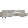 ECKSOFA in Cord Beige  - Beige/Schwarz, Textil/Metall (250/192cm) - MID.YOU