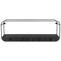 WANDREGAL Schwarz  - Schwarz, MODERN, Metall (51/18/15cm)