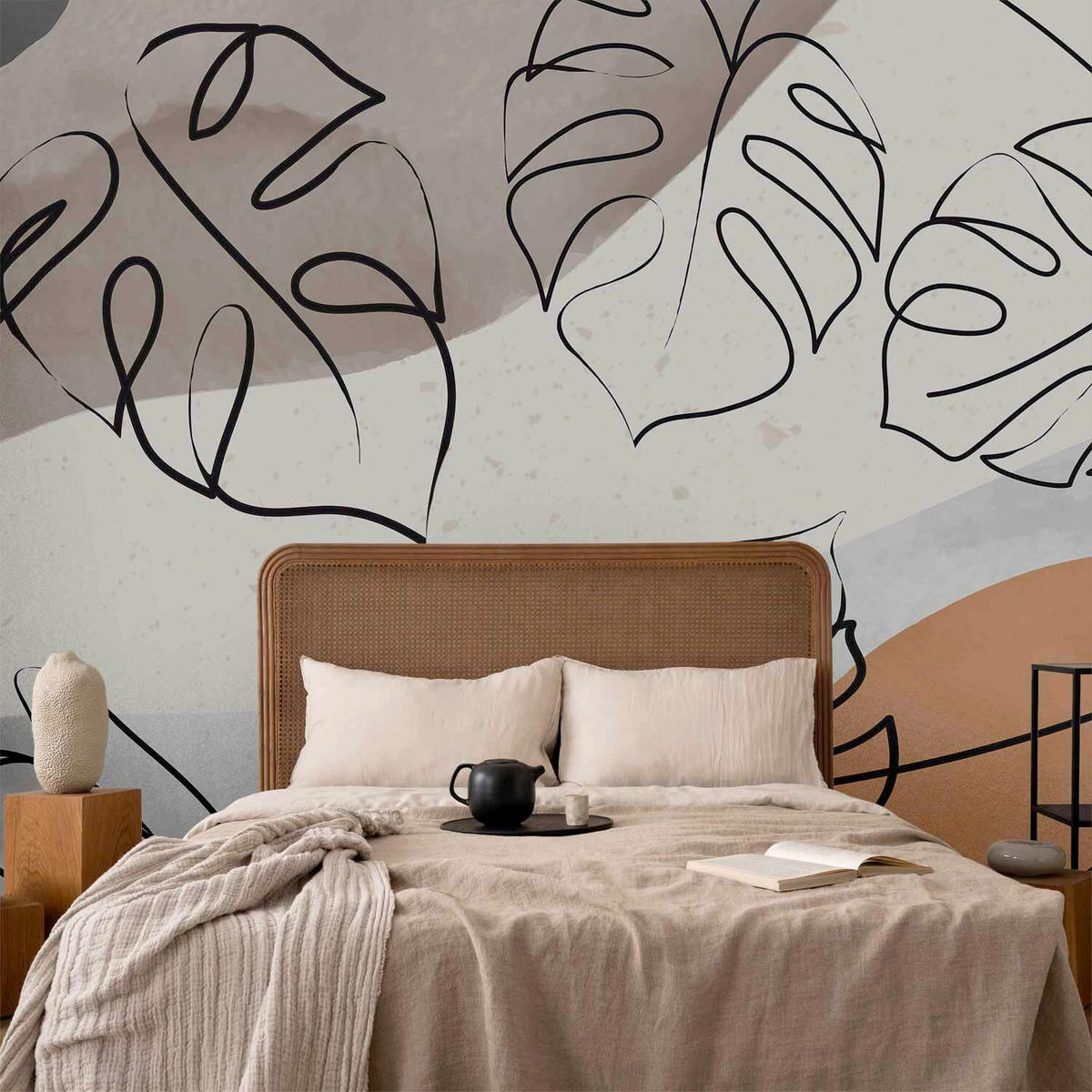 FOTOTAPETE  - Beige/Schwarz, LIFESTYLE, Textil (400/280cm) - artgeist