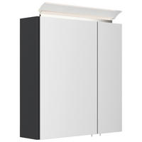 SPIEGELSCHRANK 60/62/17 cm  - Graphitfarben, MODERN, Glas/Holzwerkstoff (60/62/17cm) - MID.YOU