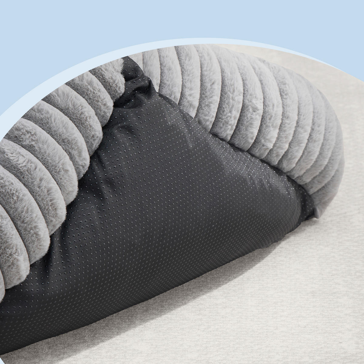 HUNDEBETT - Grau, Trend, Textil (71/18/55cm) - Boxxx