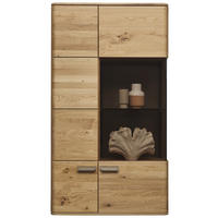 HÄNGEVITRINE in Wildeiche   - Wildeiche/Bronzefarben, Natur, Glas/Holz (76,9/137,8/37,1cm) - Valnatura