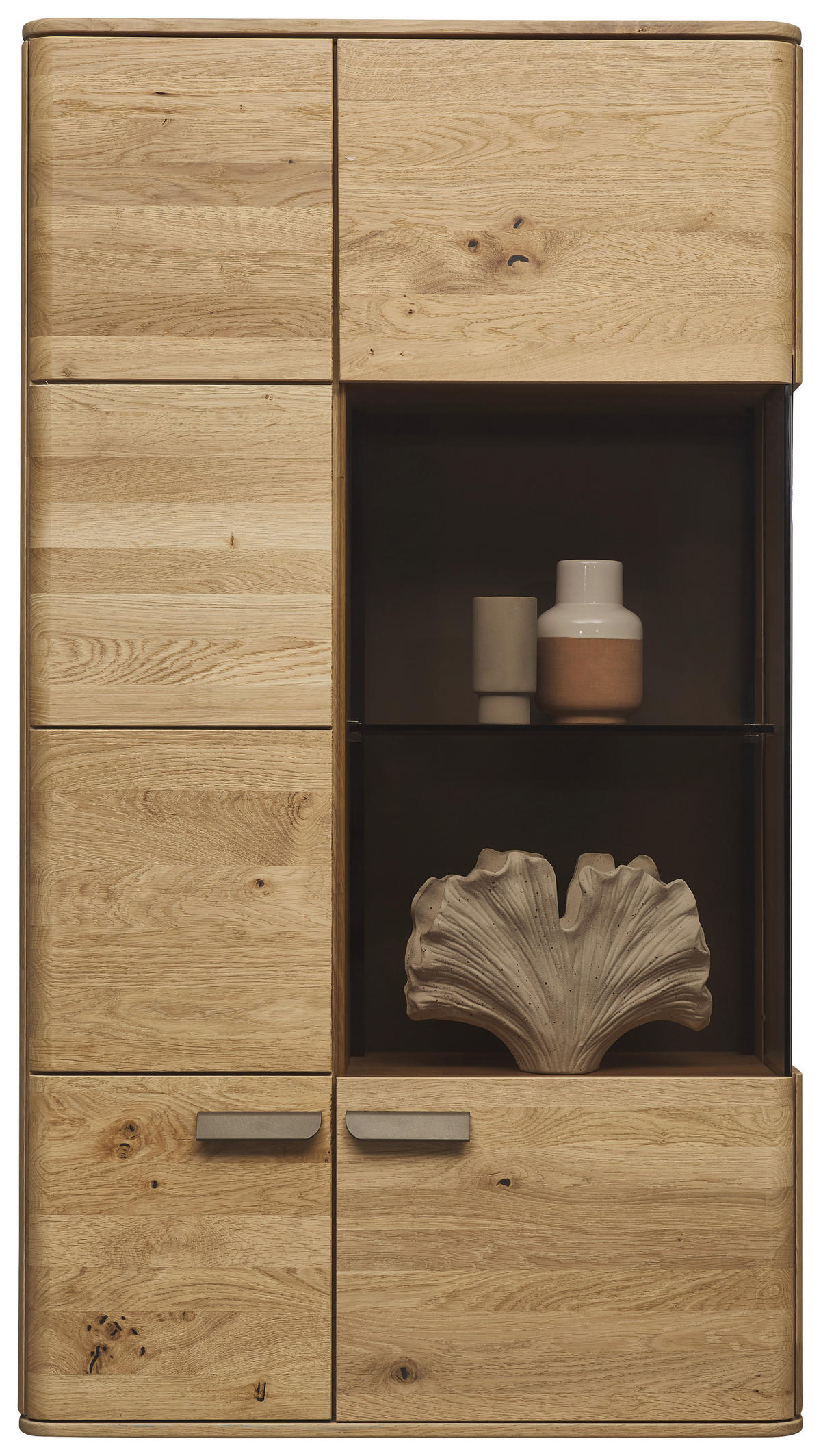 HÄNGEVITRINE in Wildeiche   - Wildeiche/Bronzefarben, Natur, Glas/Holz (76,9/137,8/37,1cm) - Valnatura