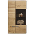 HÄNGEVITRINE in Wildeiche   - Wildeiche/Bronzefarben, Natur, Glas/Holz (76,9/137,8/37,1cm) - Valnatura