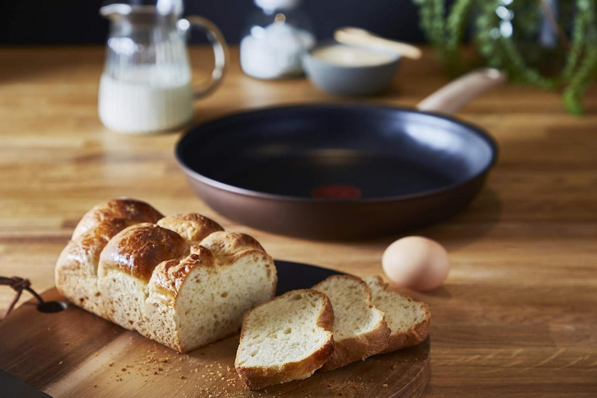 BRATPFANNE Tefal Eco Respect 28 cm  - Schwarz Hochglanz/Cognac, Basics, Metall (28cm) - Tefal