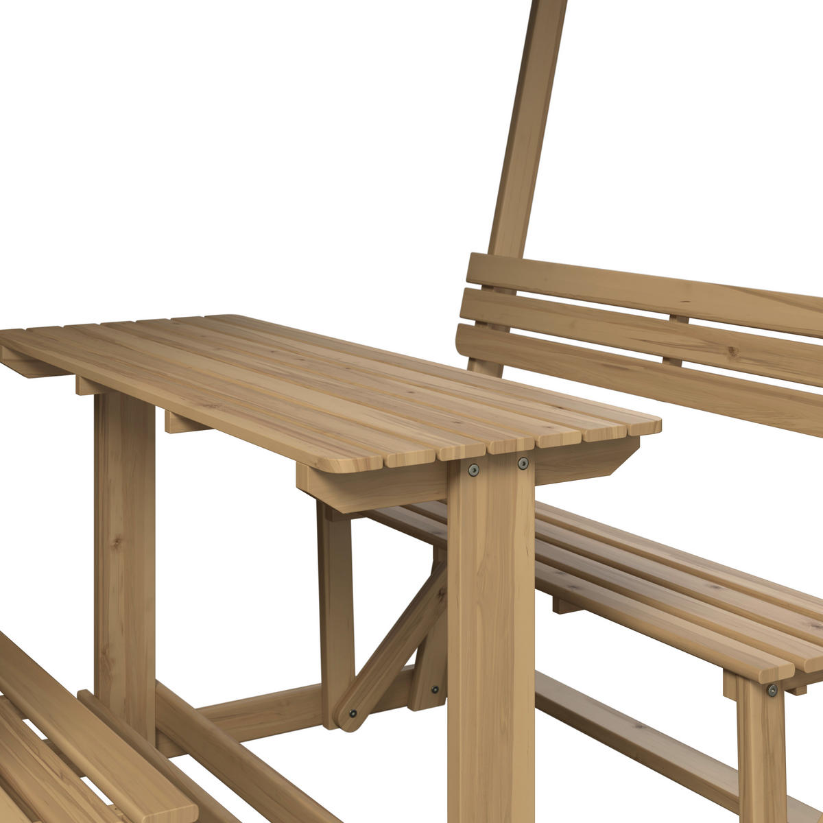 GARTENSET  - Creme/Akaziefarben, MODERN, Holz/Textil (210/183/120cm) - Ambia Garden