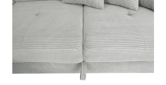 ECKSOFA inkl. Funktionen Grau Cord - Silberfarben/Grau, Design, Textil/Metall (226/257cm) - Xora