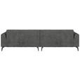 BIGSOFA  in Chenille Dunkelgrau  - Hellbraun/Dunkelgrau, MODERN, Textil/Metall (300/80/190cm) - Carryhome