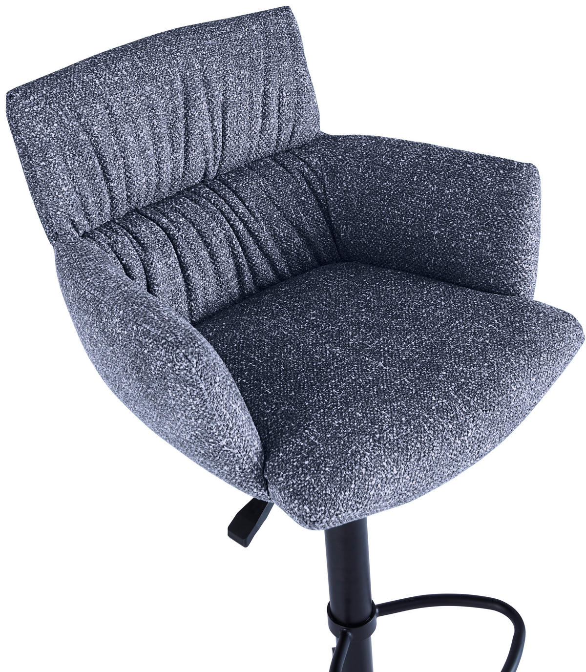 BARSKI STOL, antracit  - črna/antracit, Design, kovina/tekstil (58/88-112/58cm) - Dieter Knoll