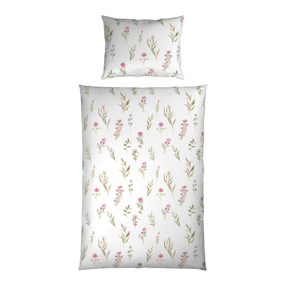BETTWÄSCHE Mavie Satin 140/200 cm  - Rosa/Weiß, KONVENTIONELL, Textil (140/200cm) - Novel