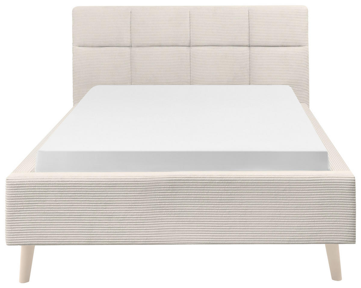POLSTERBETT 140/200 cm,  in Beige,  - Eichefarben/Beige, KONVENTIONELL, Holz/Textil (140/200cm) - SetOne by Musterring