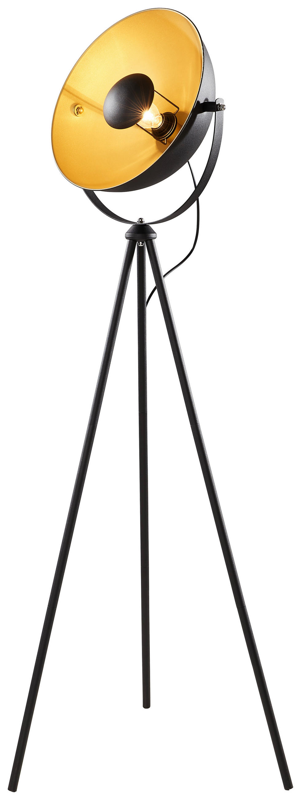 STEHLEUCHTE 40/160 cm    - Goldfarben/Schwarz, Basics, Metall (40/160cm) - Marama