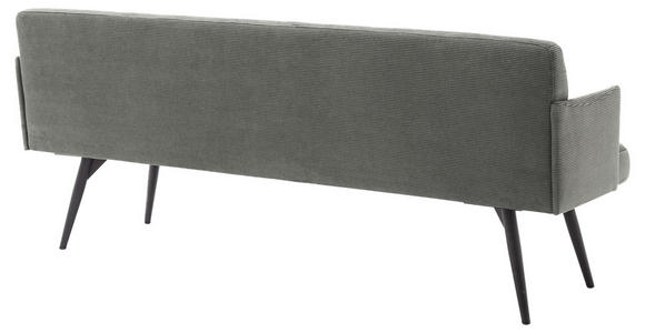 SITZBANK in Textil Anthrazit - Anthrazit/Schwarz, Design, Textil/Metall (206/85/69cm) - Johann Jakob