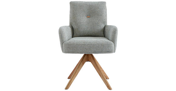ARMLEHNSTUHL in Webstoff - Eichefarben/Beige, Design, Holz/Textil (60,5/67/88cm) - Novel