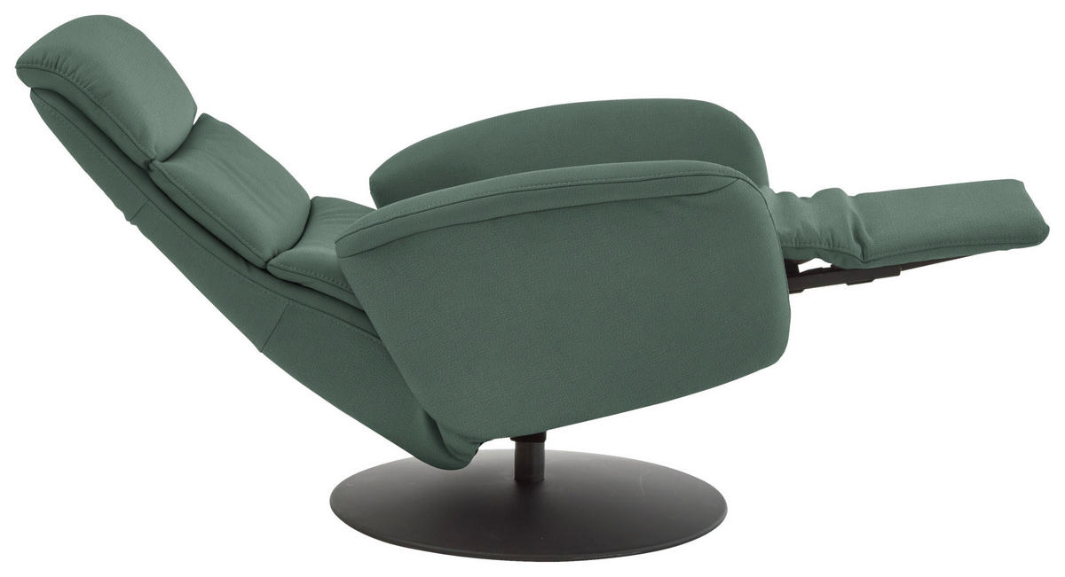RELAXSESSEL in Leder Opal  - Opal/Schwarz, Design, Leder/Metall (76/108/86cm) - Dieter Knoll