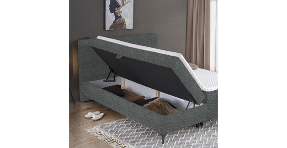 BOXBETT 160/200 cm in Anthrazit - Anthrazit/Schwarz, Design, Holz/Holzwerkstoff (160/200cm) - Xora