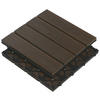 TERRASSENFLIESE Braun 11 Stück  - Braun, Basics, Holzwerkstoff (30/30/2,4cm) - Ambia Garden