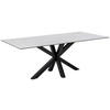 MATBORD i metall, keramik   - vit/svart, Klassisk, metall/keramik (200/100/75,5cm) - Livetastic