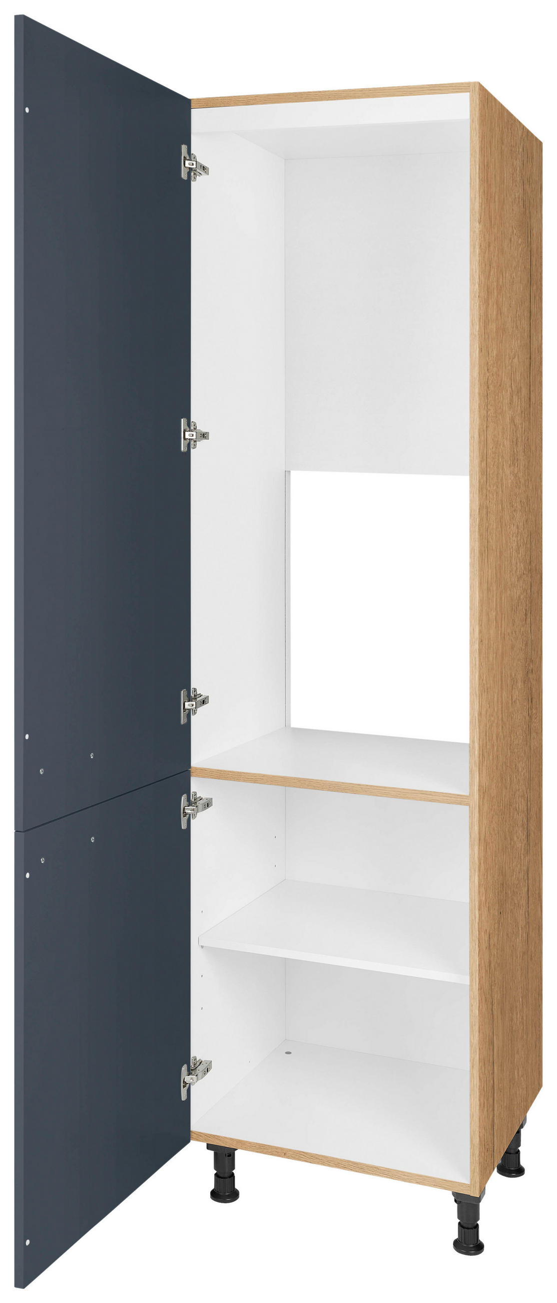 GERÄTEUMBAUSCHRANK 60/216,6/58 cm  in Blau, Eichefarben  - Blau/Eichefarben, MODERN, Holzwerkstoff/Metall (60/216,6/58cm) - Nobilia