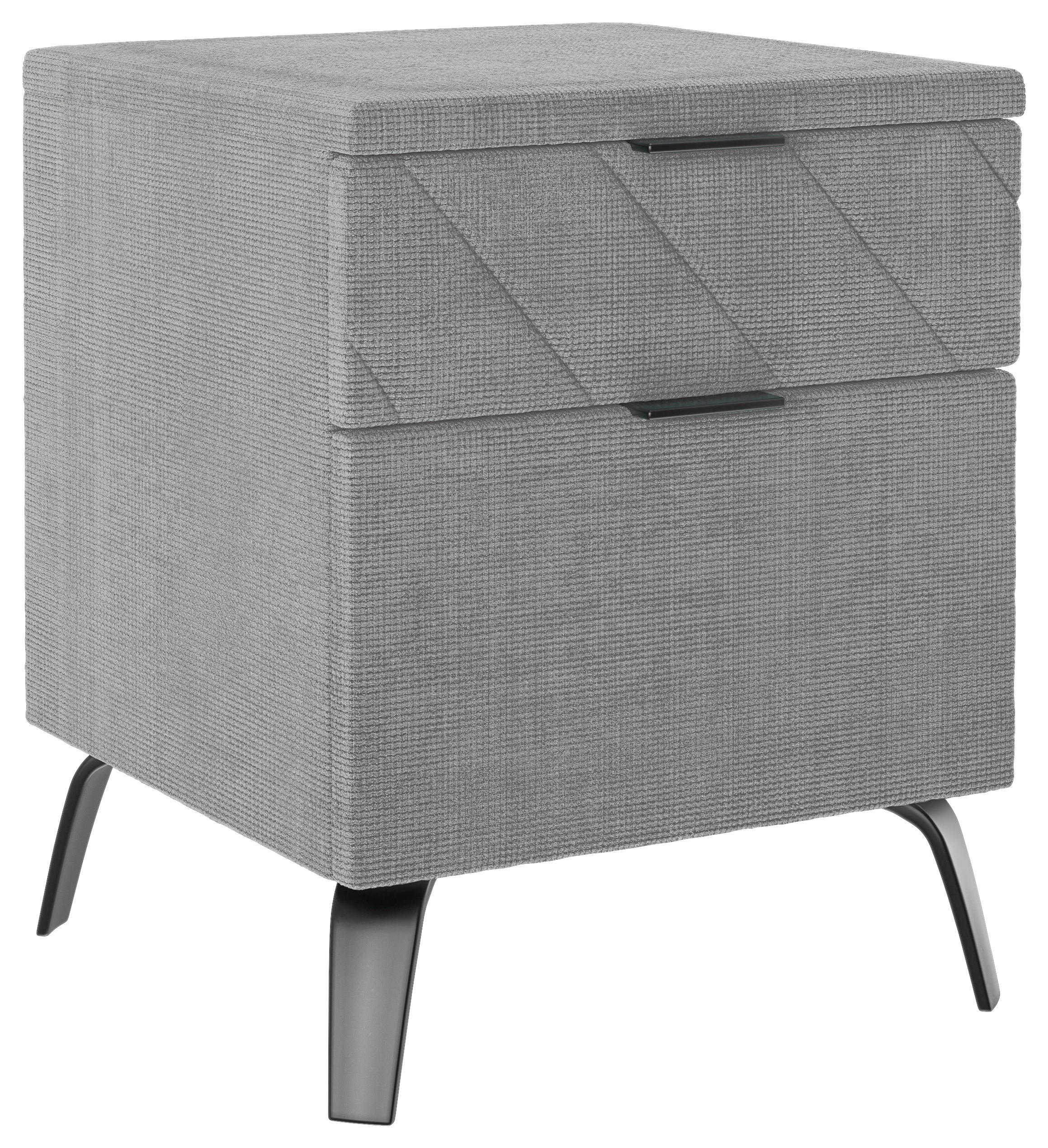 NACHTSCHRANK 44/55/44 cm  - Hellgrau/Schwarz, Design, Textil/Metall (44/55/44cm) - Esposa