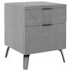 NACHTSCHRANK 44/55/44 cm  - Hellgrau/Schwarz, Design, Textil/Metall (44/55/44cm) - Esposa