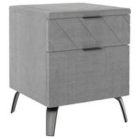 NACHTSCHRANK 44/55/44 cm  - Hellgrau/Schwarz, Design, Textil/Metall (44/55/44cm) - Esposa
