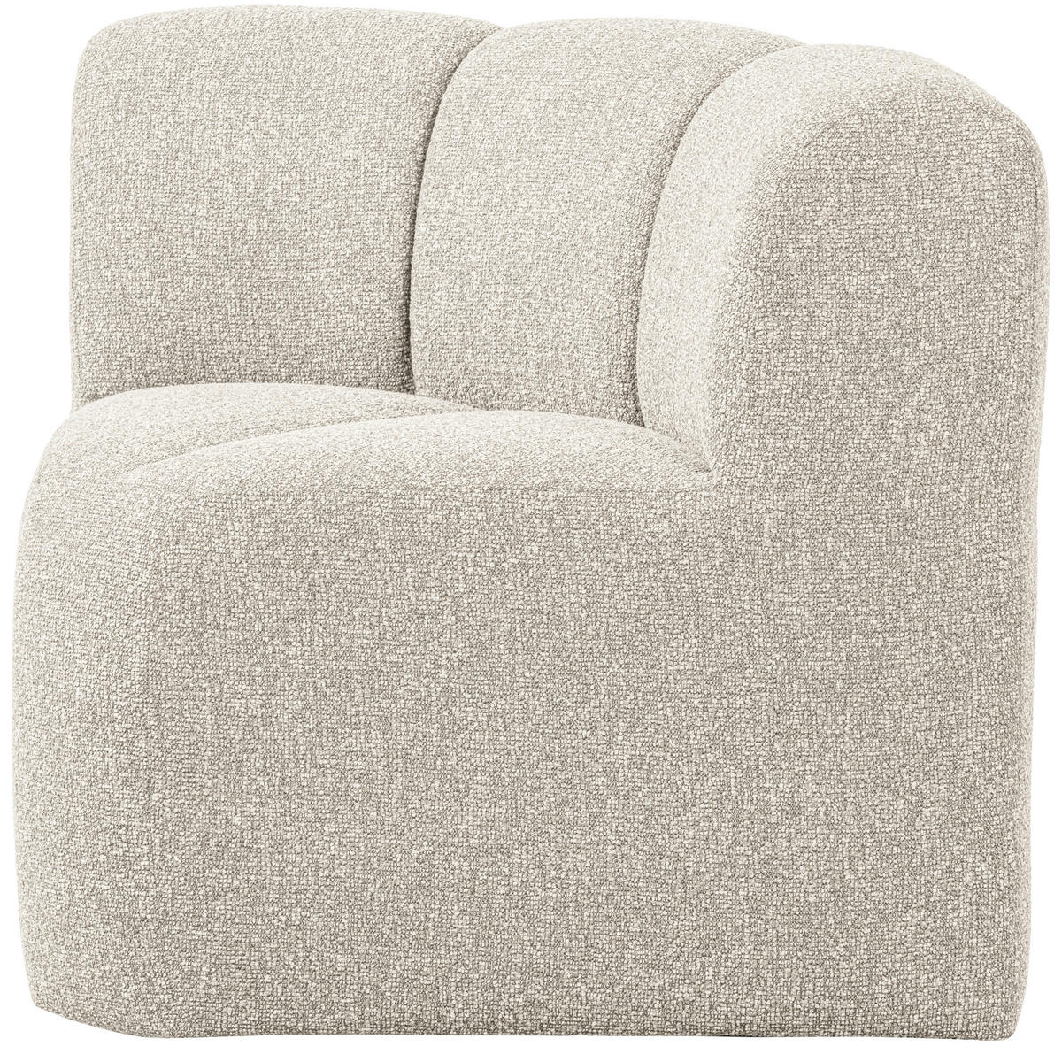 ECKBANK  in Beige  - Beige/Schwarz, MODERN, Kunststoff/Textil (83/83/83cm) - Livetastic