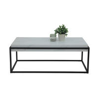 COUCHTISCH in Metall, Holzwerkstoff 114/64/42 cm  - Grauweiß/Schwarz, Design, Holzwerkstoff/Metall (114/64/42cm) - Livetastic