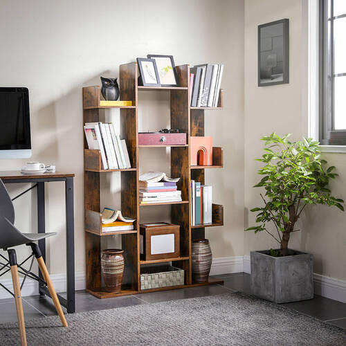 BÜCHERWAND Braun  - Braun, Basics, Holzwerkstoff (86/140/25cm) - Boxxx