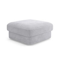 HOCKER FABIO E Cord Silberfarben  - Silberfarben/Schwarz, MODERN, Kunststoff/Textil (97/46/97cm) - Sit & More