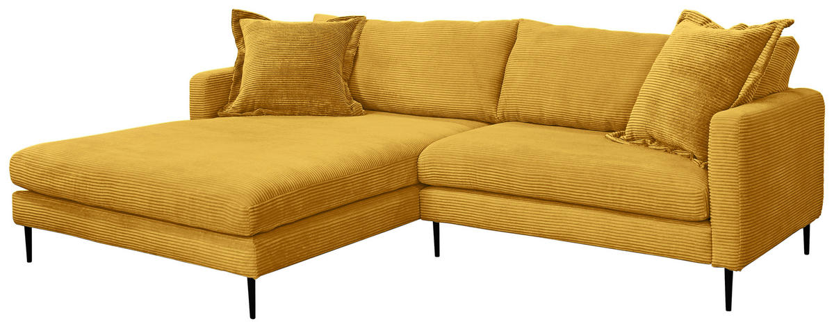 KUTNA GARNITURA tekstil  boje senfa   - boje senfa/crna, Design, tekstil/metal (193/268cm) - P & B
