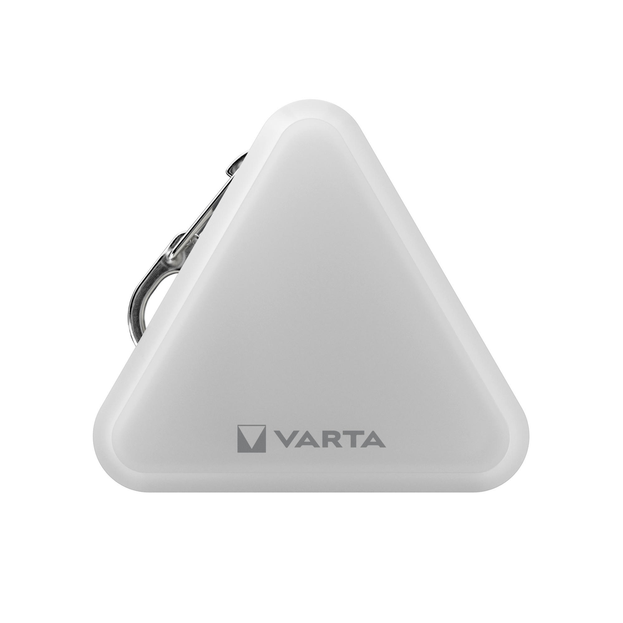 FICKLAMPA - gråvit/ljusgrå, Basics, plast (4,95/4,58/2,17cm) - Varta