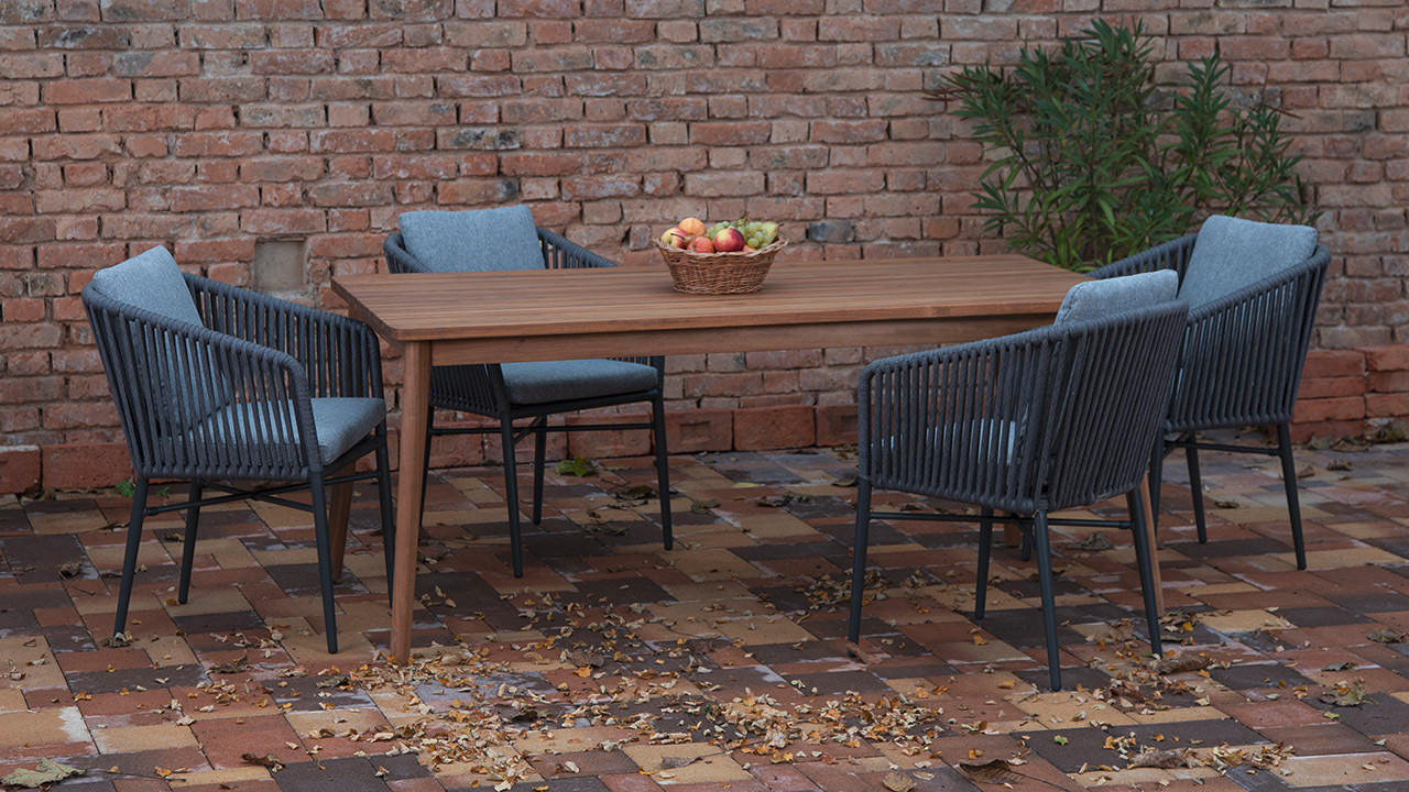 STAPELSESSEL Aluminium Graphitfarben, Grau  - Graphitfarben/Grau, MODERN, Textil/Metall (61/82/63cm) - Ambia Garden