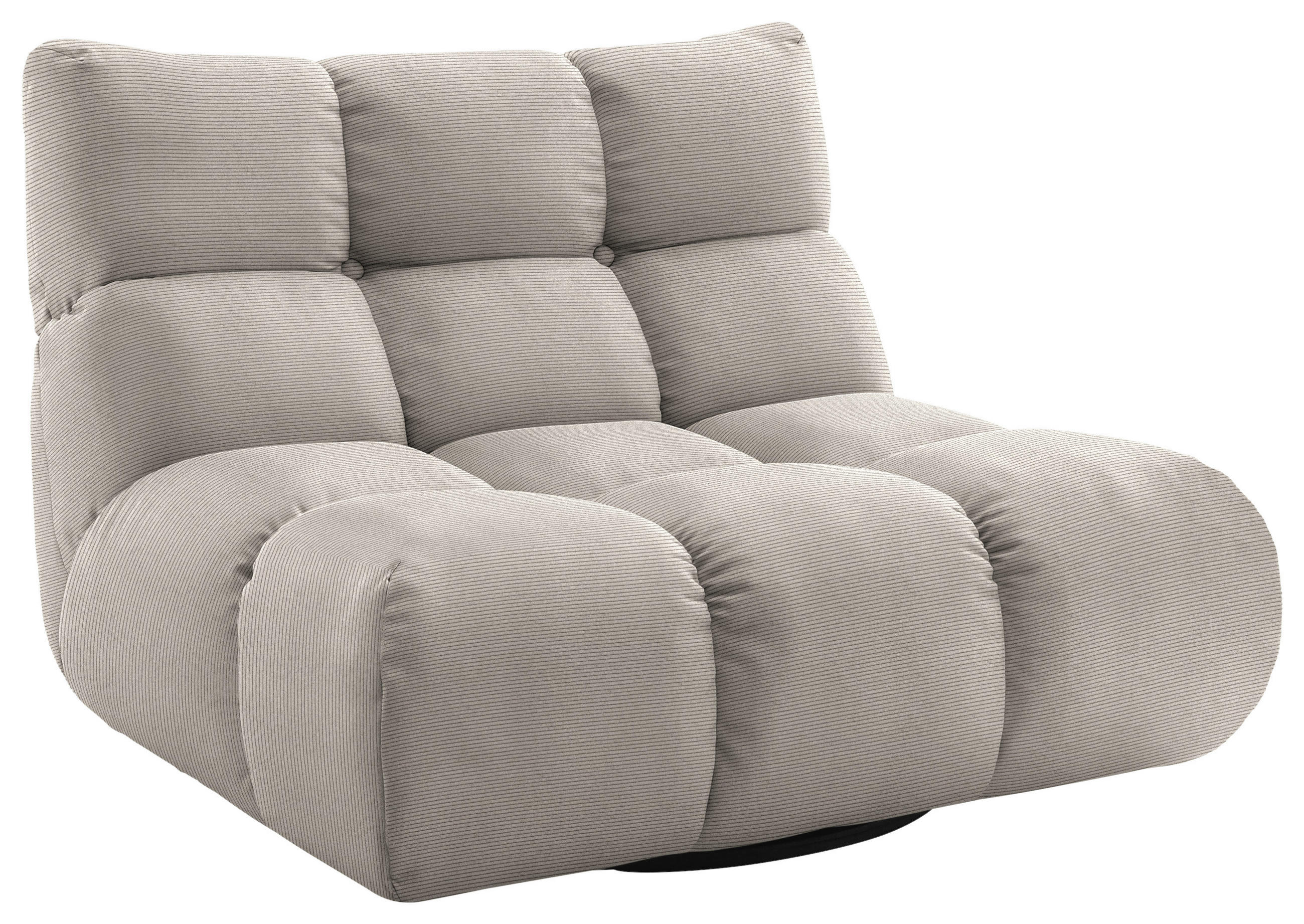 SESSEL Feincord Beige  - Beige/Schwarz, Design, Kunststoff/Textil (112/85/108cm) - Pure Home Lifestyle