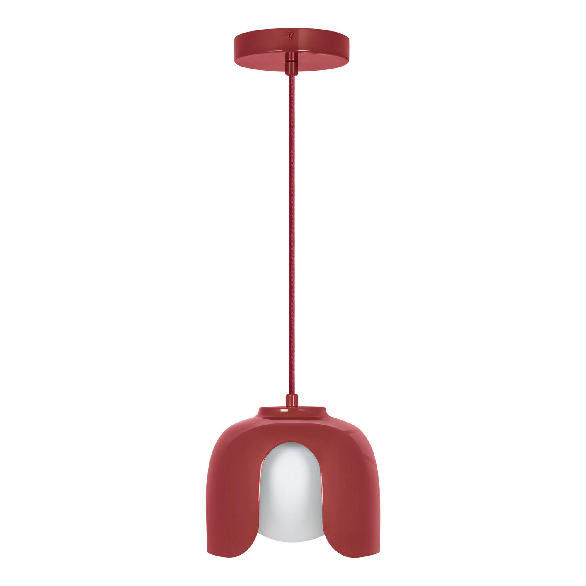 PENDELLEUCHTE 20/121,5 cm  - Rot, Basics, Glas/Metall (20/121,5cm) - Osram