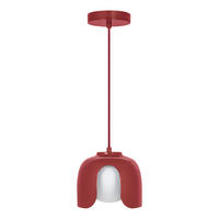 PENDELLEUCHTE 20/121,5 cm  - Rot, Basics, Glas/Metall (20/121,5cm) - Osram