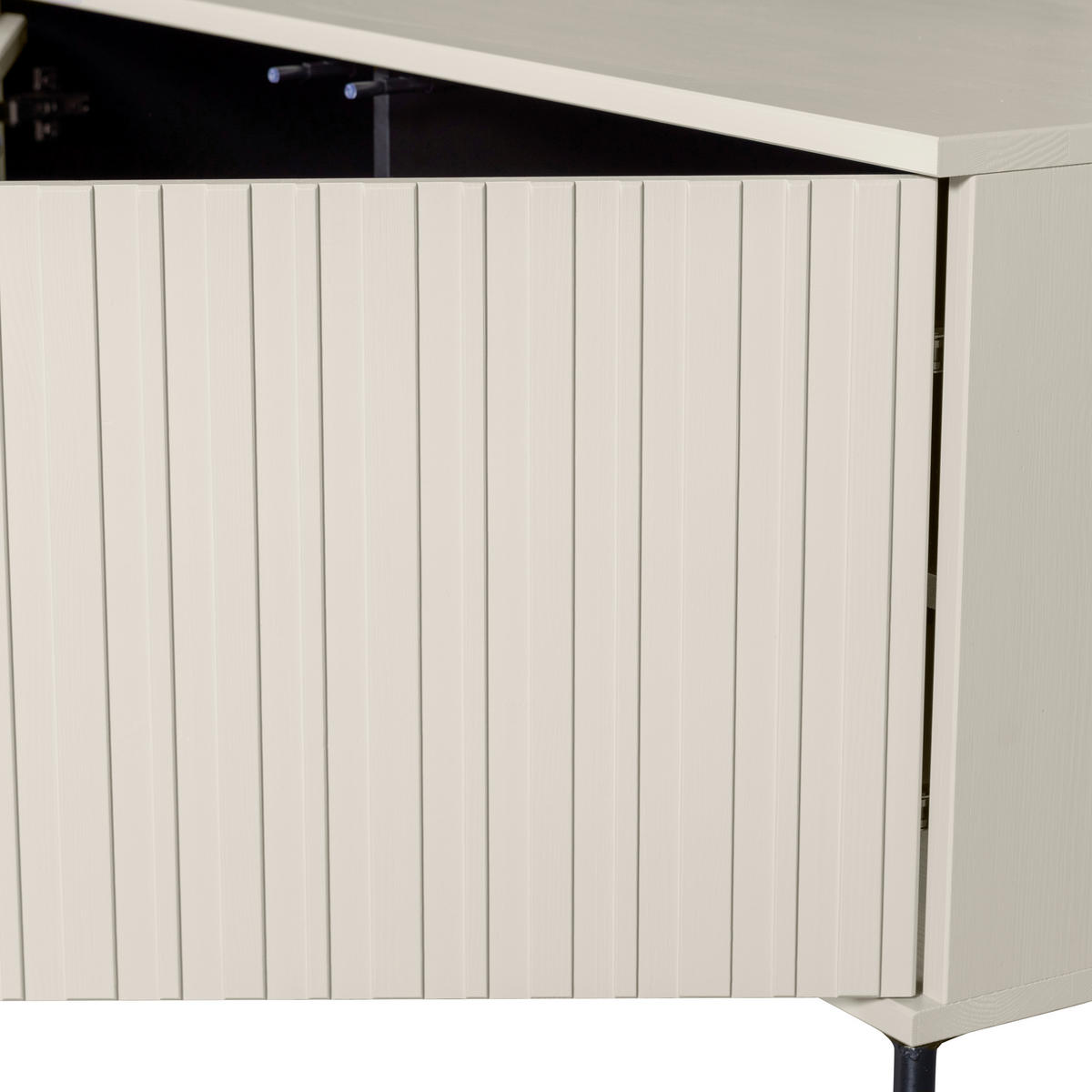 LOWBOARD Gravure 100/56/44 cm   - Schwarz/Grau, Design, Holz/Metall (100/56/44cm) - Livetastic